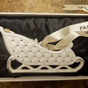 Pandora Christmas Ornament Winter Sleigh 2014 Retired Limited Edition